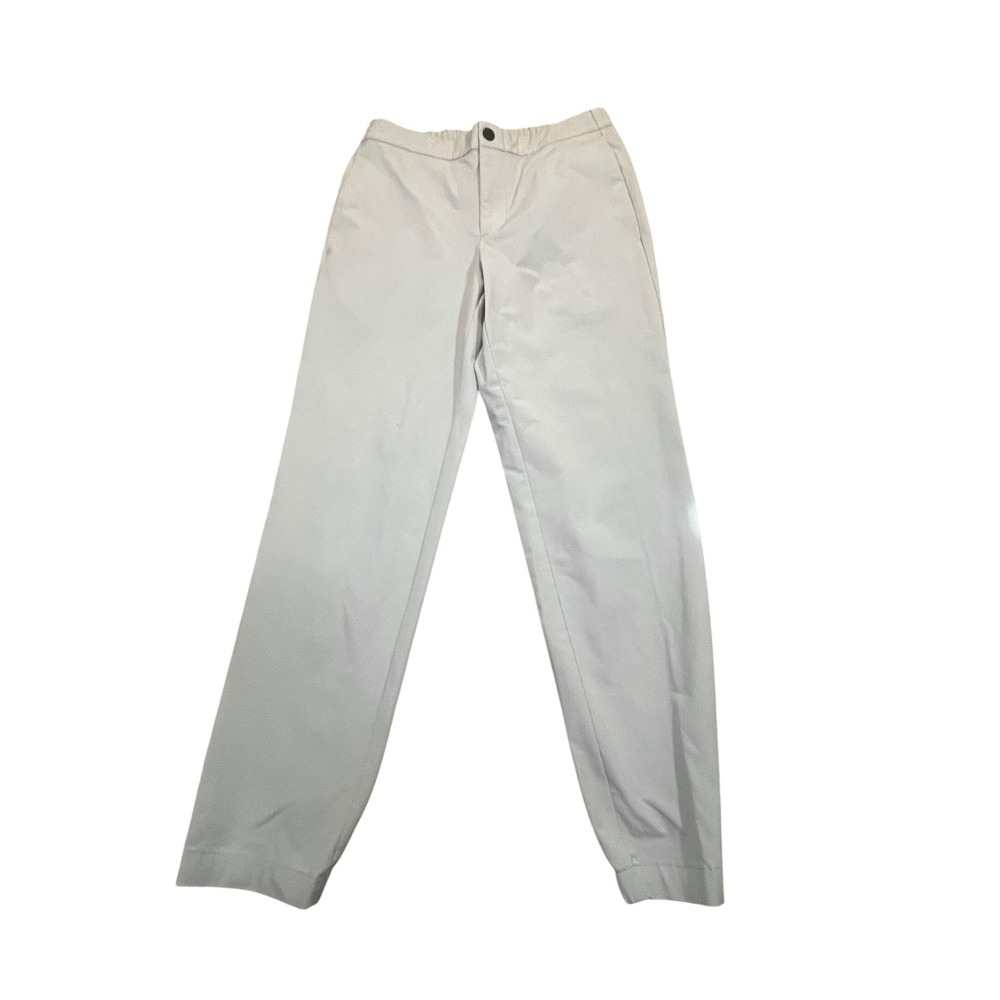 Banana Republic Core Temp Joggers Mens 30 Light Gray Elastic Waist Tapered Pants